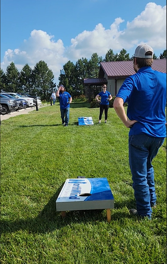 Employees Playing Bags